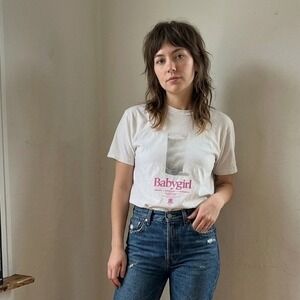 A24 Babygirl Top Mens Medium White Graphic Movie Promo Film Merch Streetwear